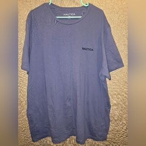 Nautica Blue Short Sleeve Tee Casual Comfort